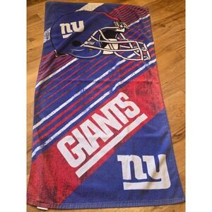 New York Giants NFL Beach Towel The Northwest Company Blue Red 28x50 2014
